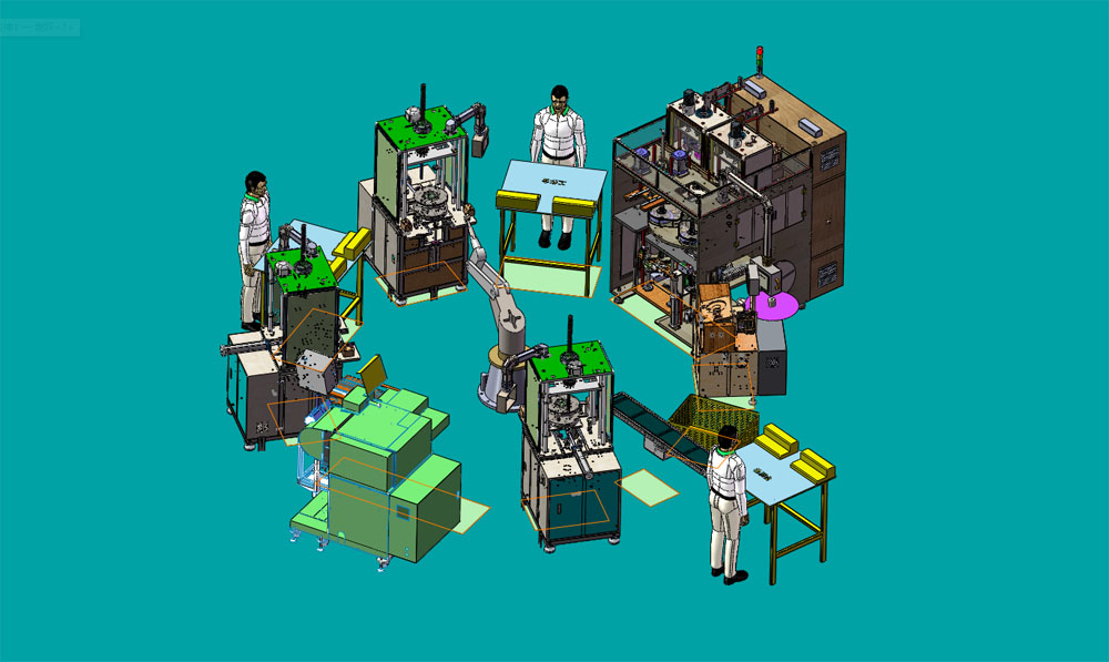 三相电机自动化生产流水线